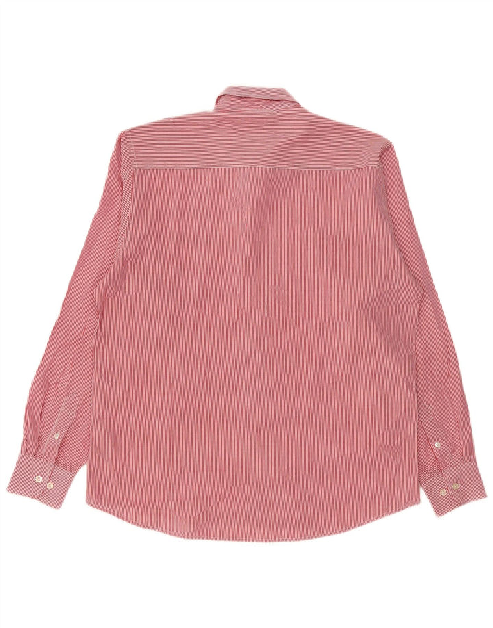Pierre Cardin herre Regular Fit skjorte XL rød nålestribet polyester