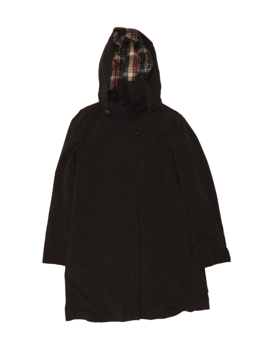 NAUTICA Womens Hooded Windbreaker Coat UK 16 Medium Black Polyester Vintage Nautica and Second-Hand Nautica from Messina Hembry 