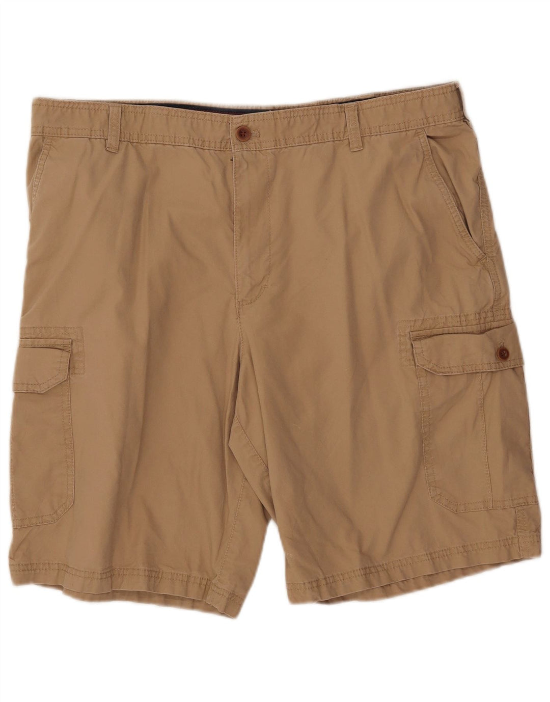 Izod Mens Cargo Shorts W40 XL Beige Cotton
