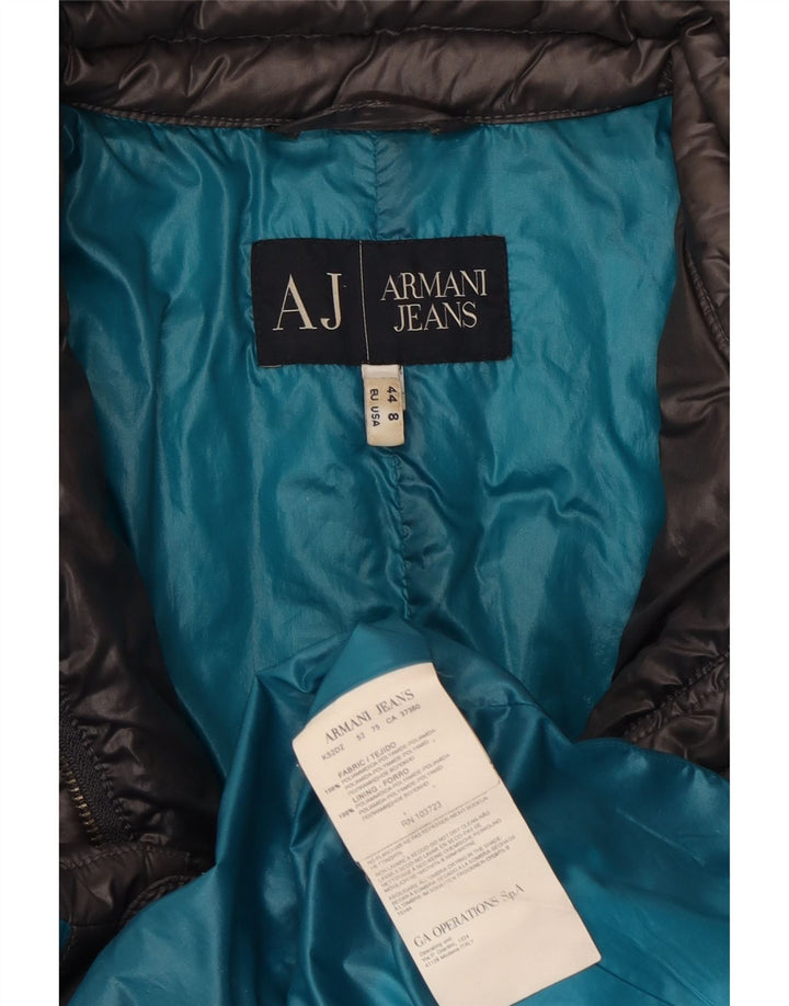 Cappotto imbottito da donna Armani Jeans US 8 in poliammide grigio medio