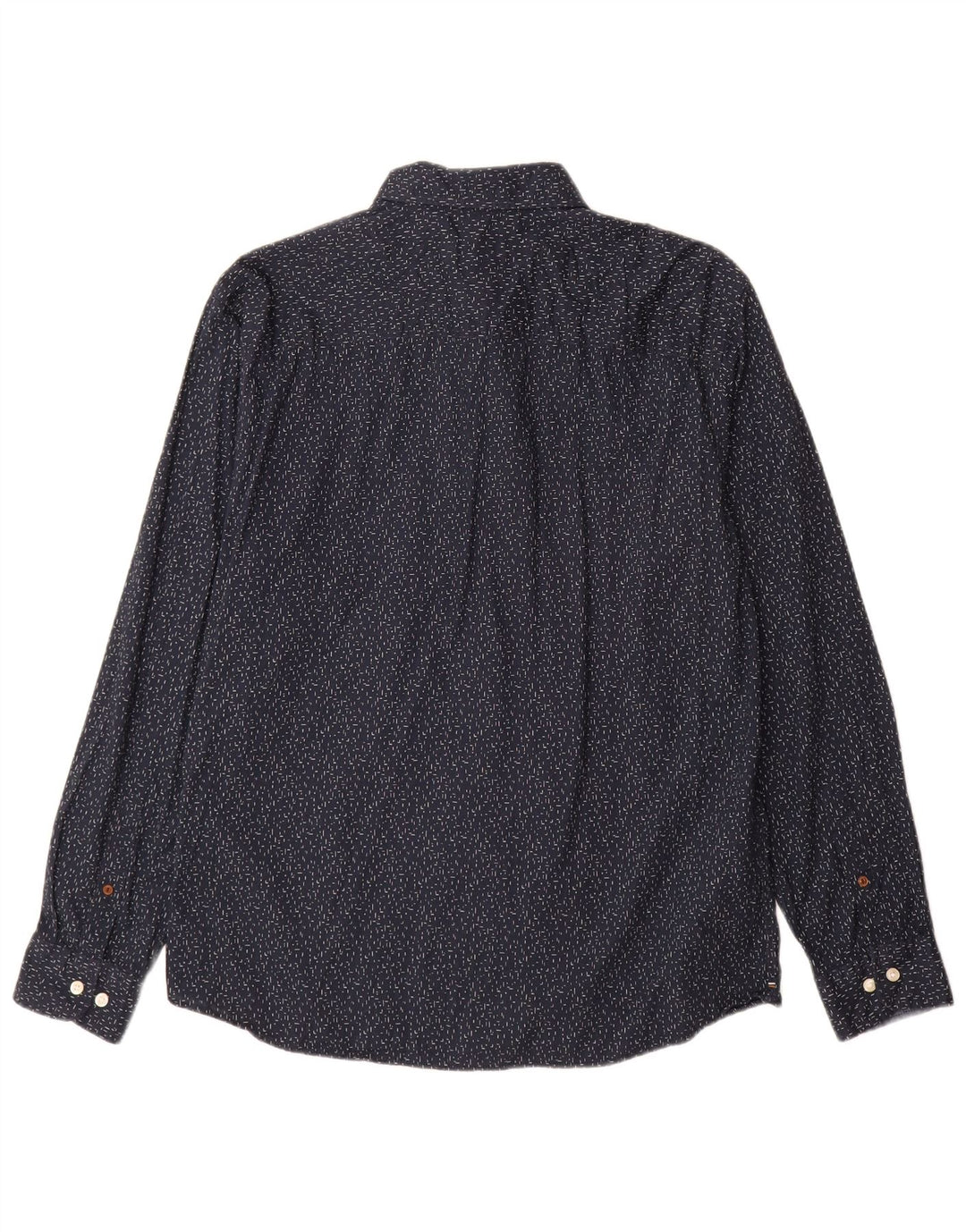 Jack & Jones Mens Shirt XL Navy Blue Spotted Cotton