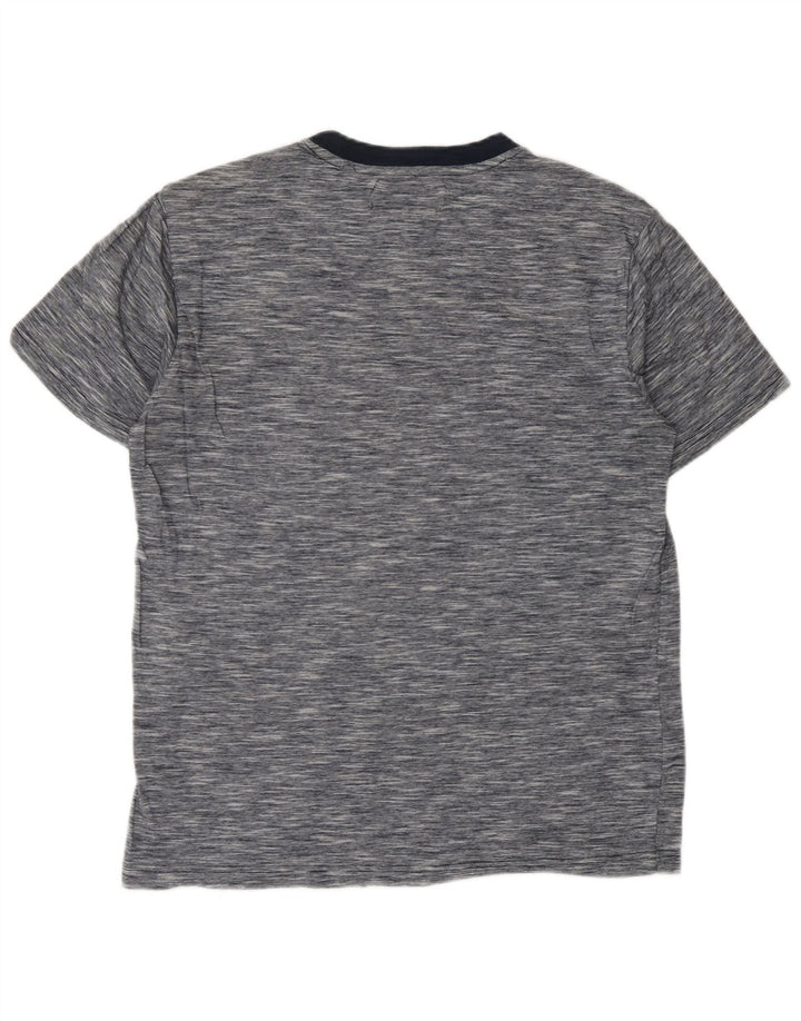PINGUIN T-shirt da uomo Top medio in cotone screziato blu navy