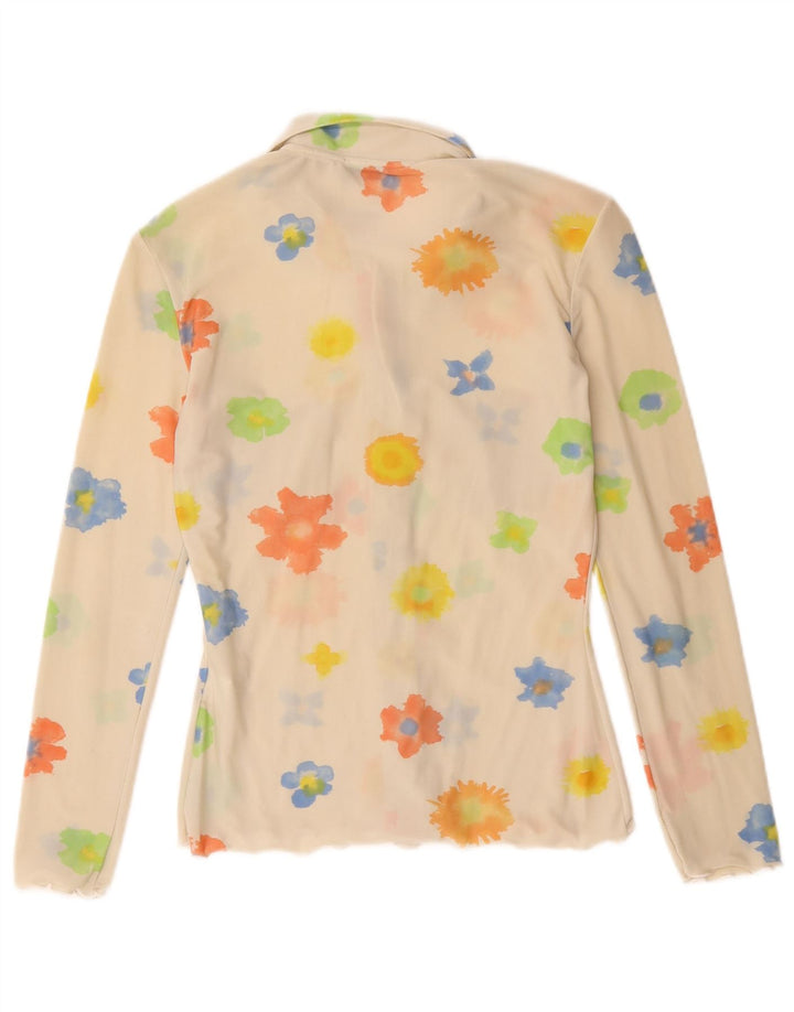 Женская блузка-рубашка Max & Co. UK 12, средний цвет с белым цветочным принтом