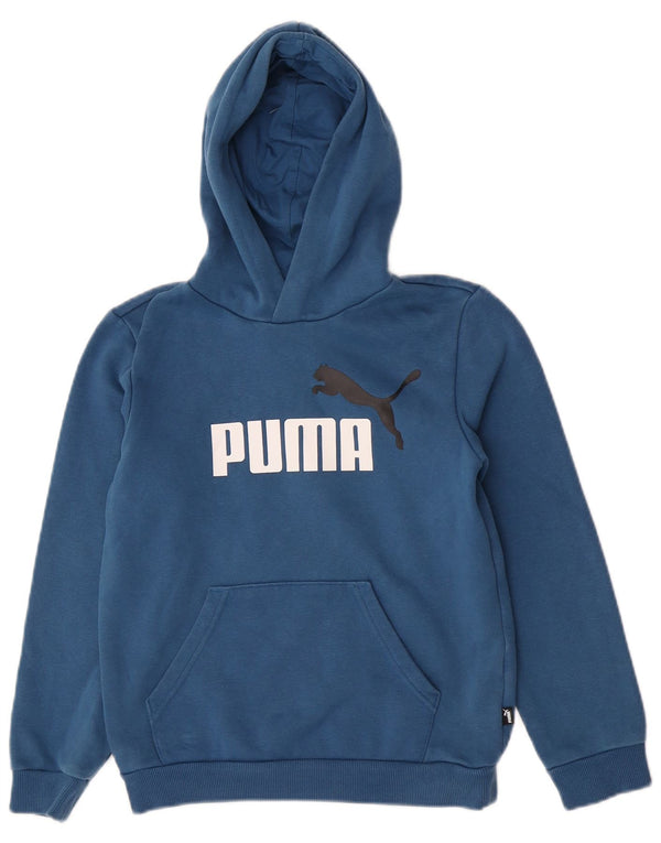 Puma drenge grafisk hættetrøje 11-12 år blå bomuld