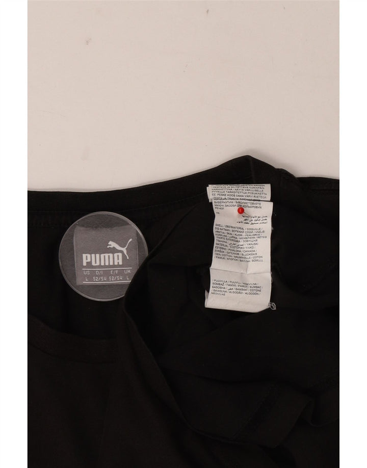 Puma Mens Graphic T-Shirt Top Large Black Cotton