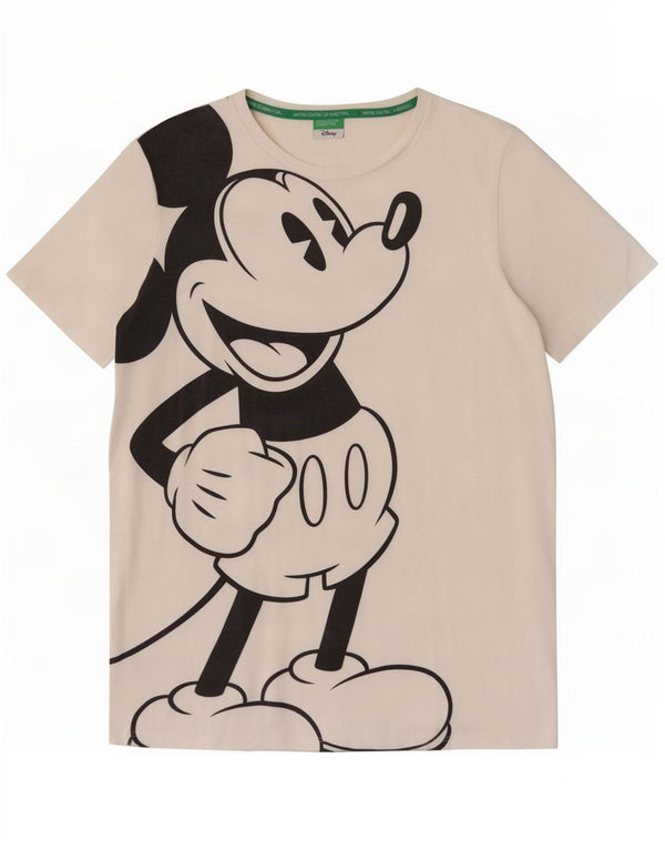 Benetton Womens Disney Graphic T-Shirt Top UK 14 Large White Cotton