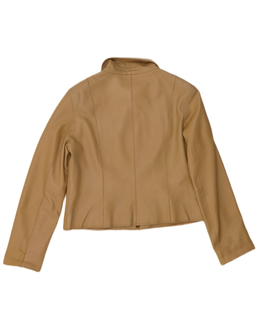 Giacca in pelle corta da donna Helium UK 14 Pelle beige media