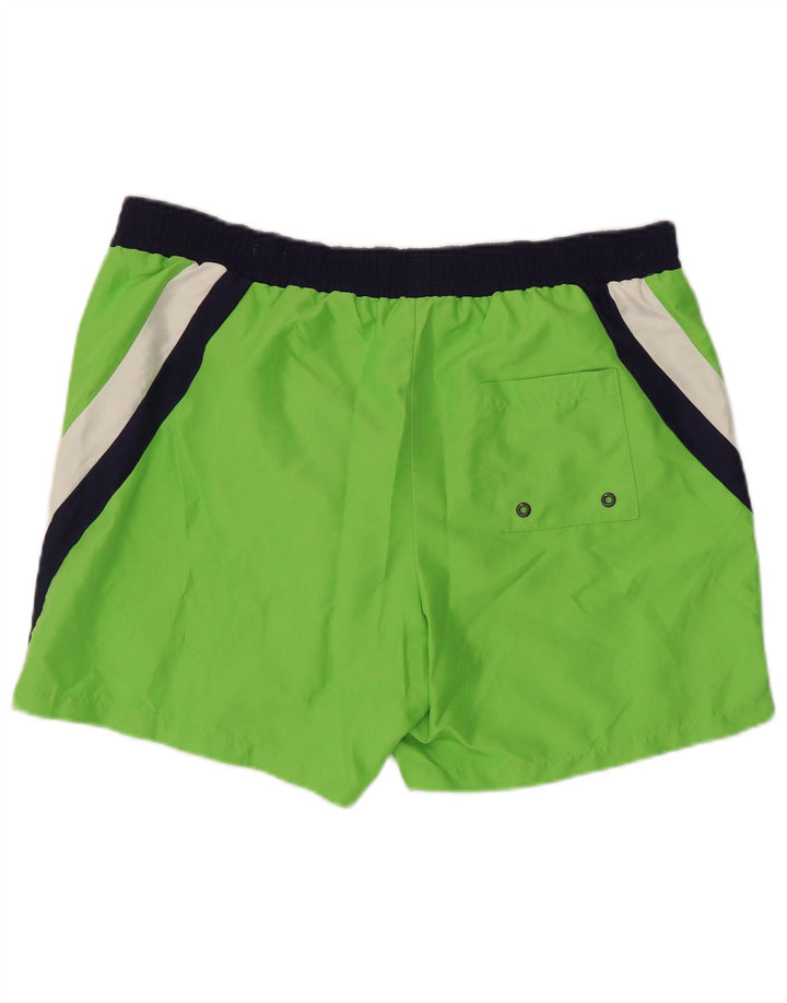 Fila Herren-Badeshorts aus mittelgrünem Colourblock-Polyester