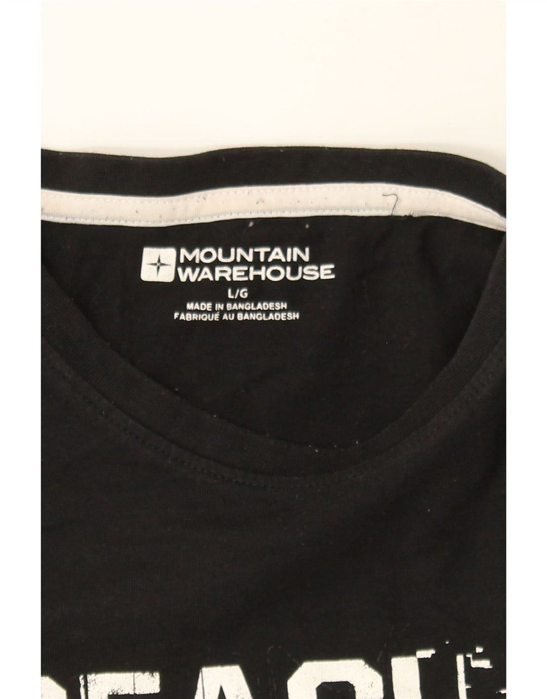 MOUNTAIN WAREHOUSE Mens Graphic T-Shirt Top Large Black Cotton Vintage Mountain Warehouse and Second-Hand Mountain Warehouse from Messina Hembry 