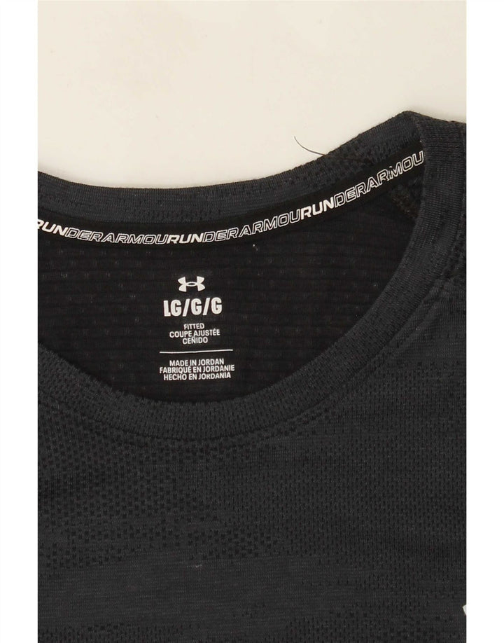 Under Armour Herre T-shirt Top Stor Sort Colourblock
