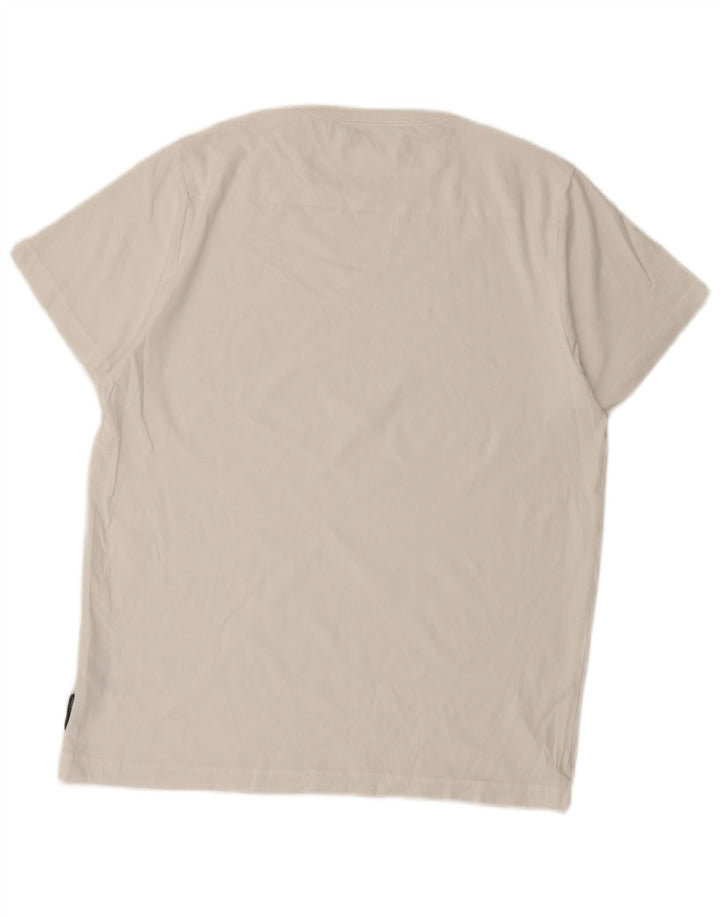 French Connection Herre T-Shirt Top XL Hvid Bomuld