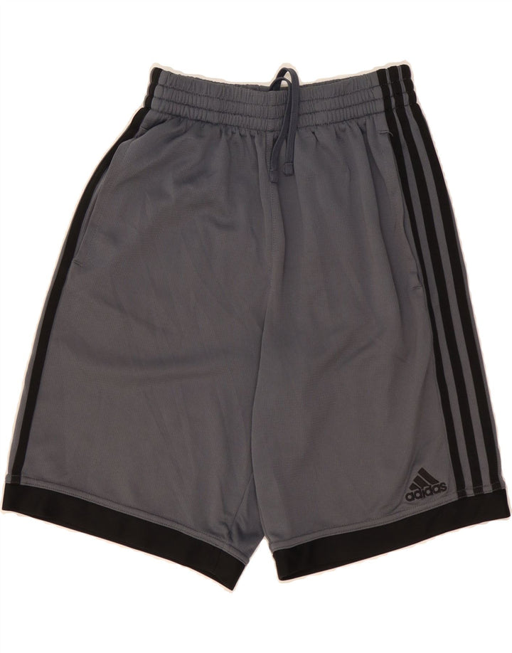 ADIDAS Boys Sport Shorts 7-8 Years Medium  Grey Polyester Vintage Adidas and Second-Hand Adidas from Messina Hembry 
