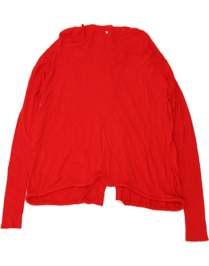 TRUSSARDI Womens Oversized Cardigan Sweater UK 16 Large Red Vintage Trussardi and Second-Hand Trussardi from Messina Hembry 