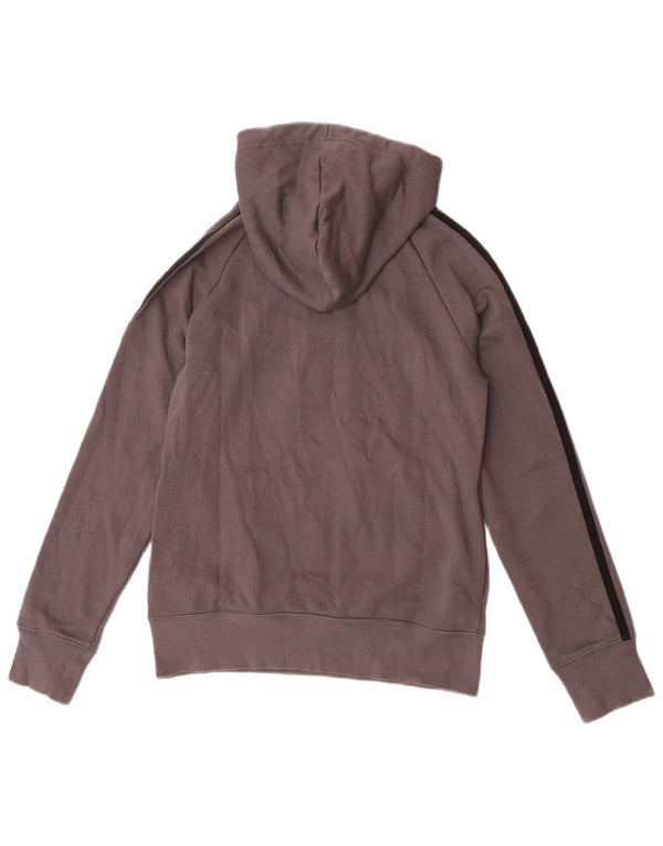 Adidas Damen Climalite Graphic Hoodie Pullover UK 4/6 XS Graue Baumwolle