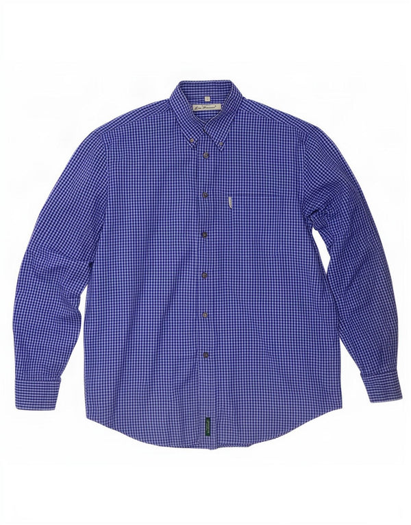 Ben Sherman Mens Shirt Medium Blue Gingham