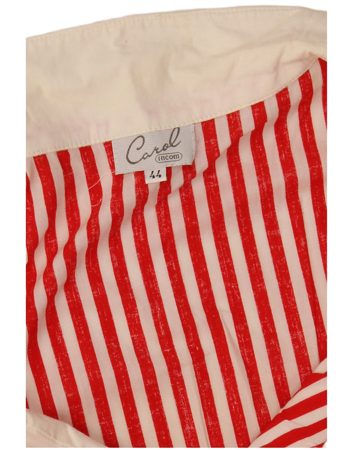 Incom Womens Sleeveless Shirt Dress IT 44 Medium Red Striped