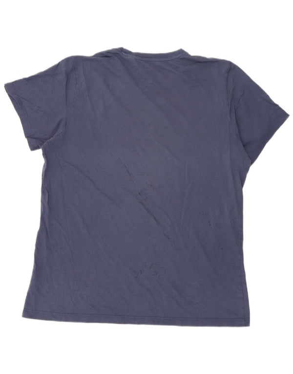 Adidas Hombre Camiseta Gráfica Top XL Azul Marino Algodón