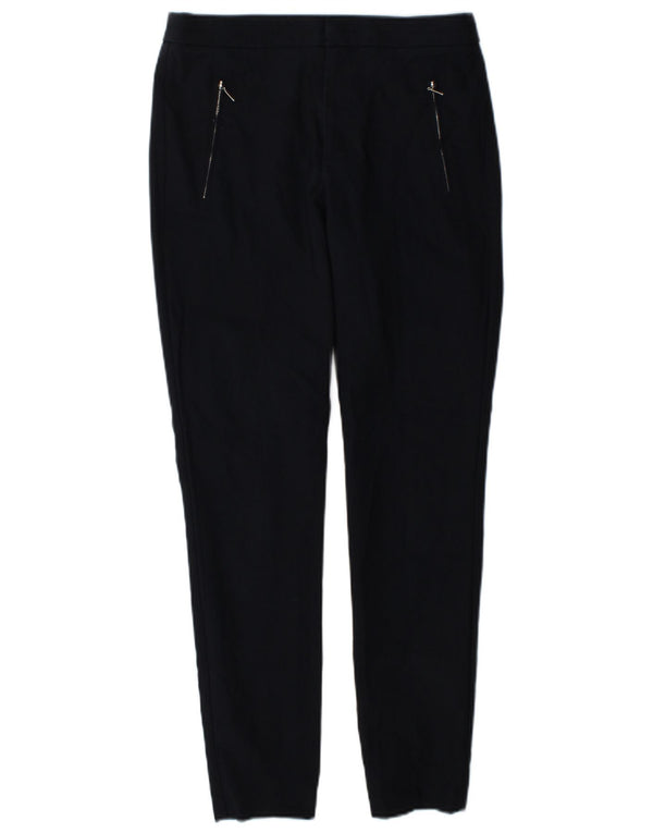 Zara Dame Skinny Casual Bukser Små W26 L28 Marineblå Bomuld