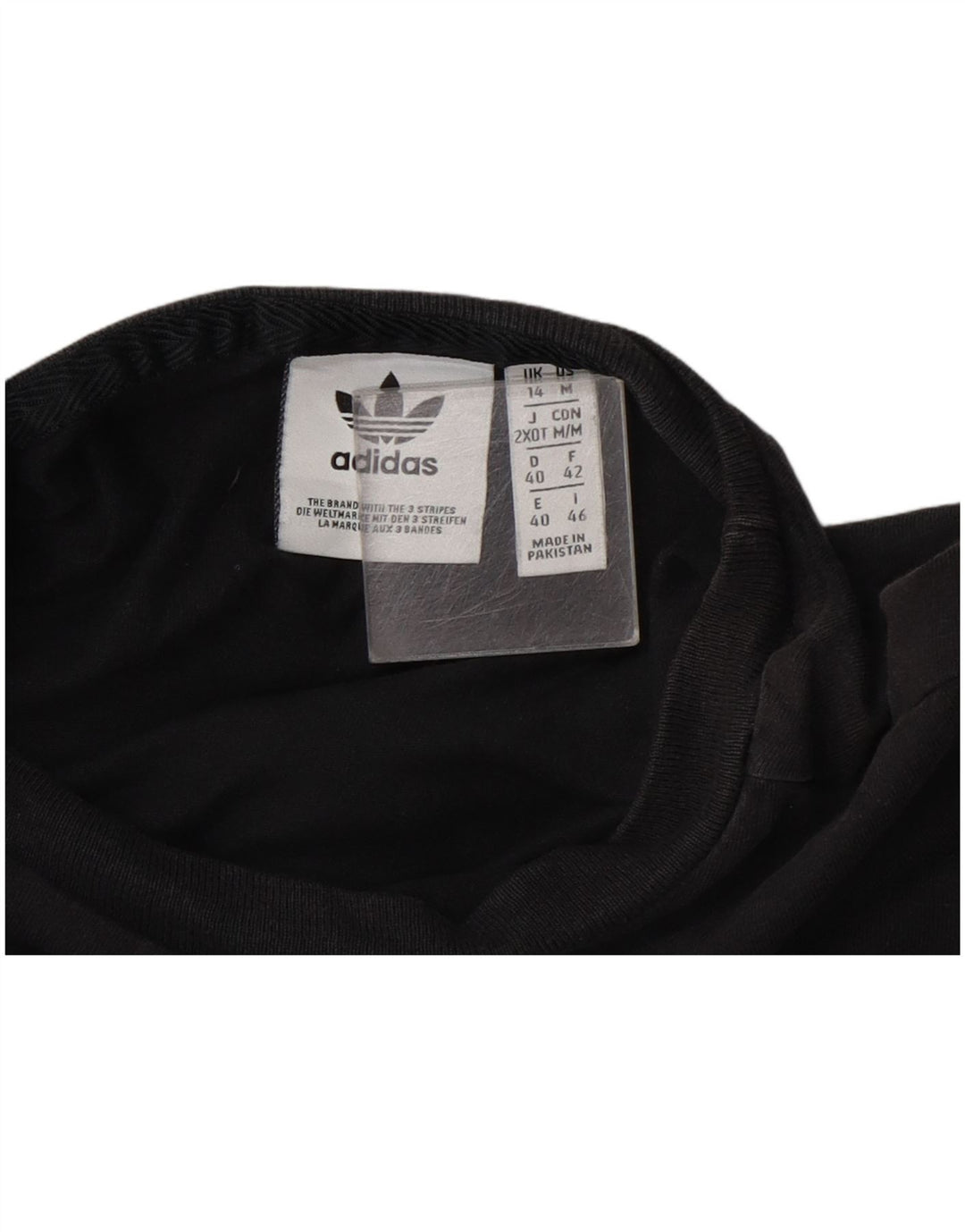 Adidas Womens Graphic T-Shirt Top UK 14 Medium Black
