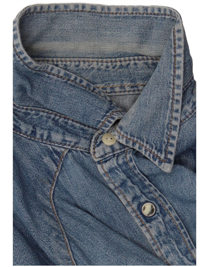 Lee Mens Denim Shirt Medium Blue Cotton