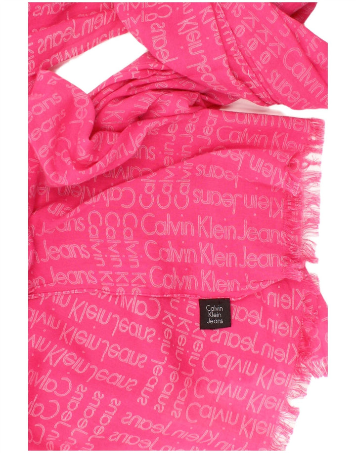 Sciarpa rettangolare grafica da donna Calvin Klein Jeans taglia unica rosa