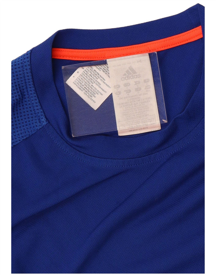 Adidas T-Shirt Homme Bleu Moyen Polyester