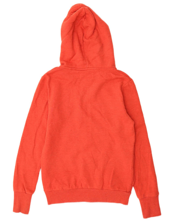 Superdry Womens Graphic Zip Hoodie Sweater UK 10 Small  Red Cotton