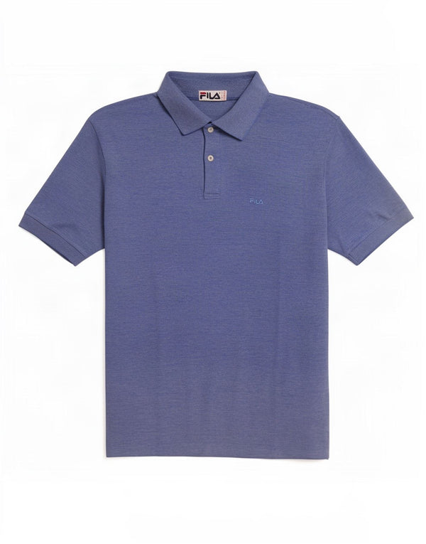 Fila Mens Polo Shirt IT 50 Medium Blue Cotton
