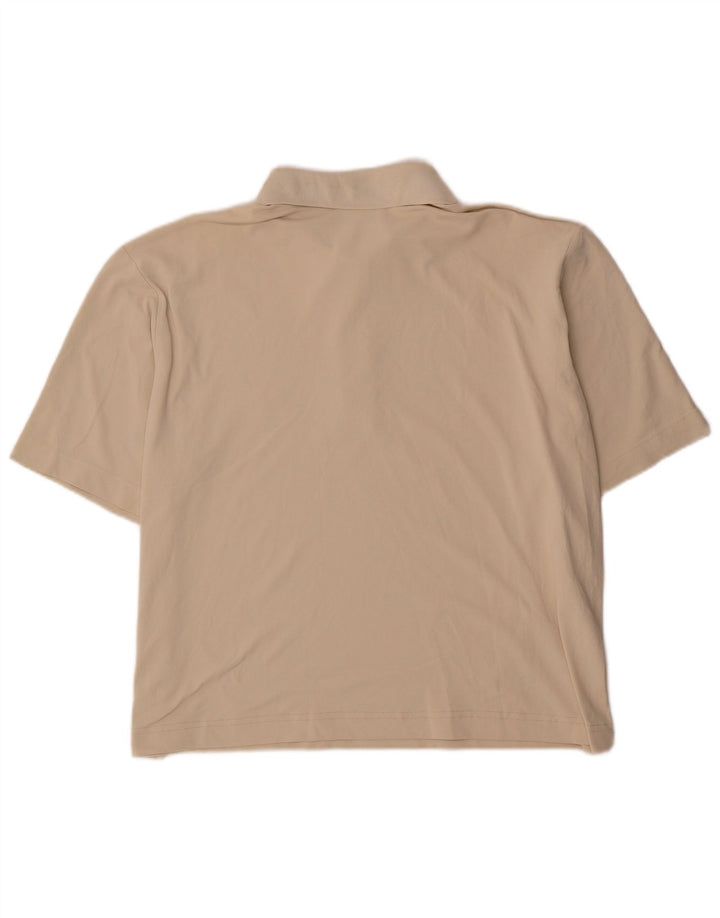 Chervo Mens Polo Shirt IT 48 Medium Beige Nylon