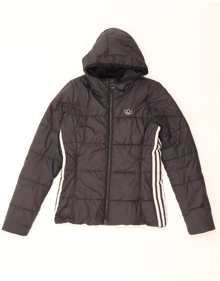 Jachetă căptușită cu glugă ADIDAS UK 8 Poliester negru mic