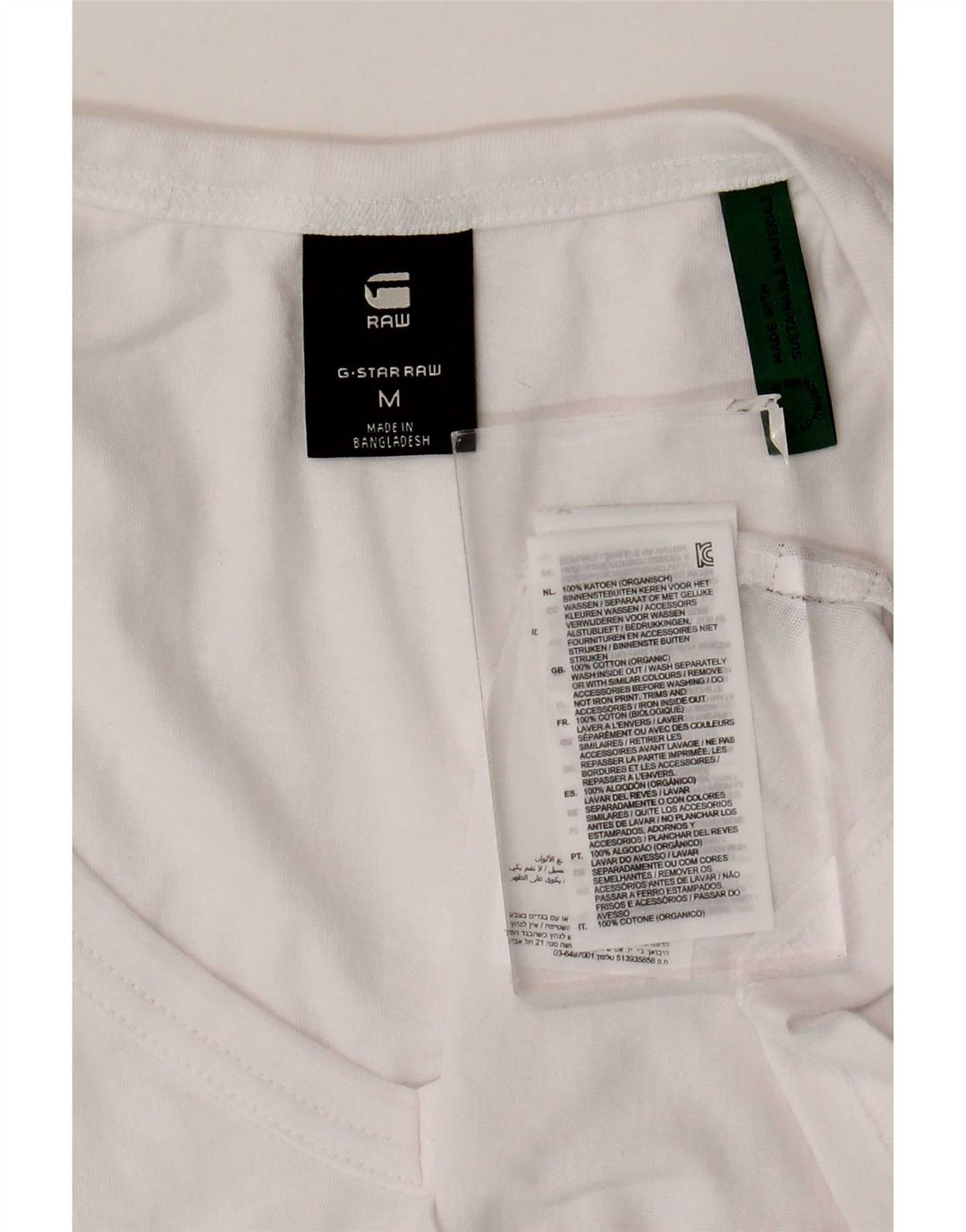 G-Star Womens T-Shirt Top UK 12 Medium White Cotton