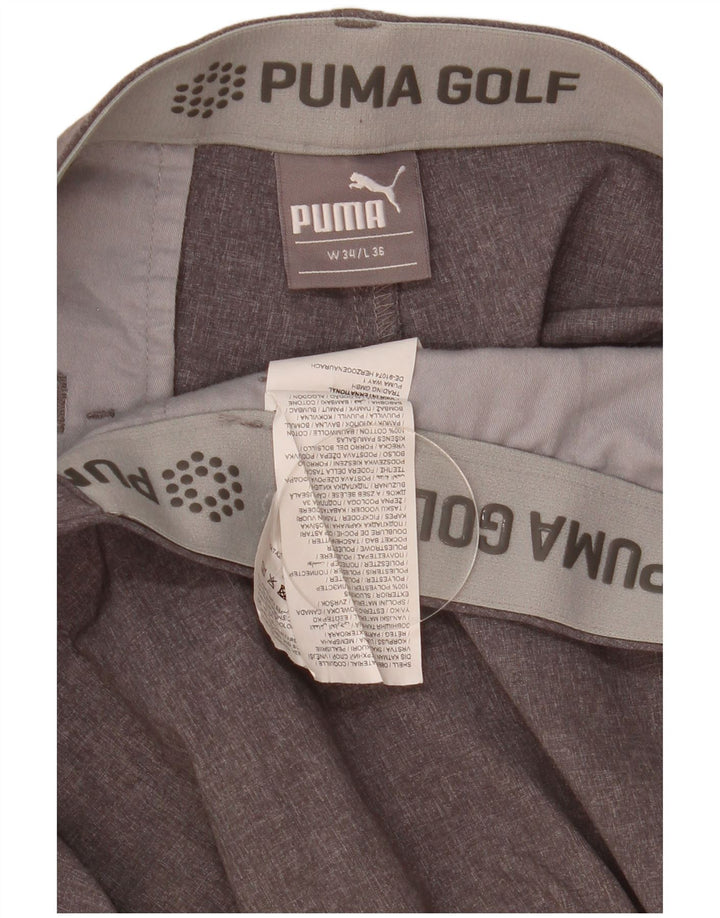 Puma Herren Slim Freizeithose W34 L36 Grau Polyester
