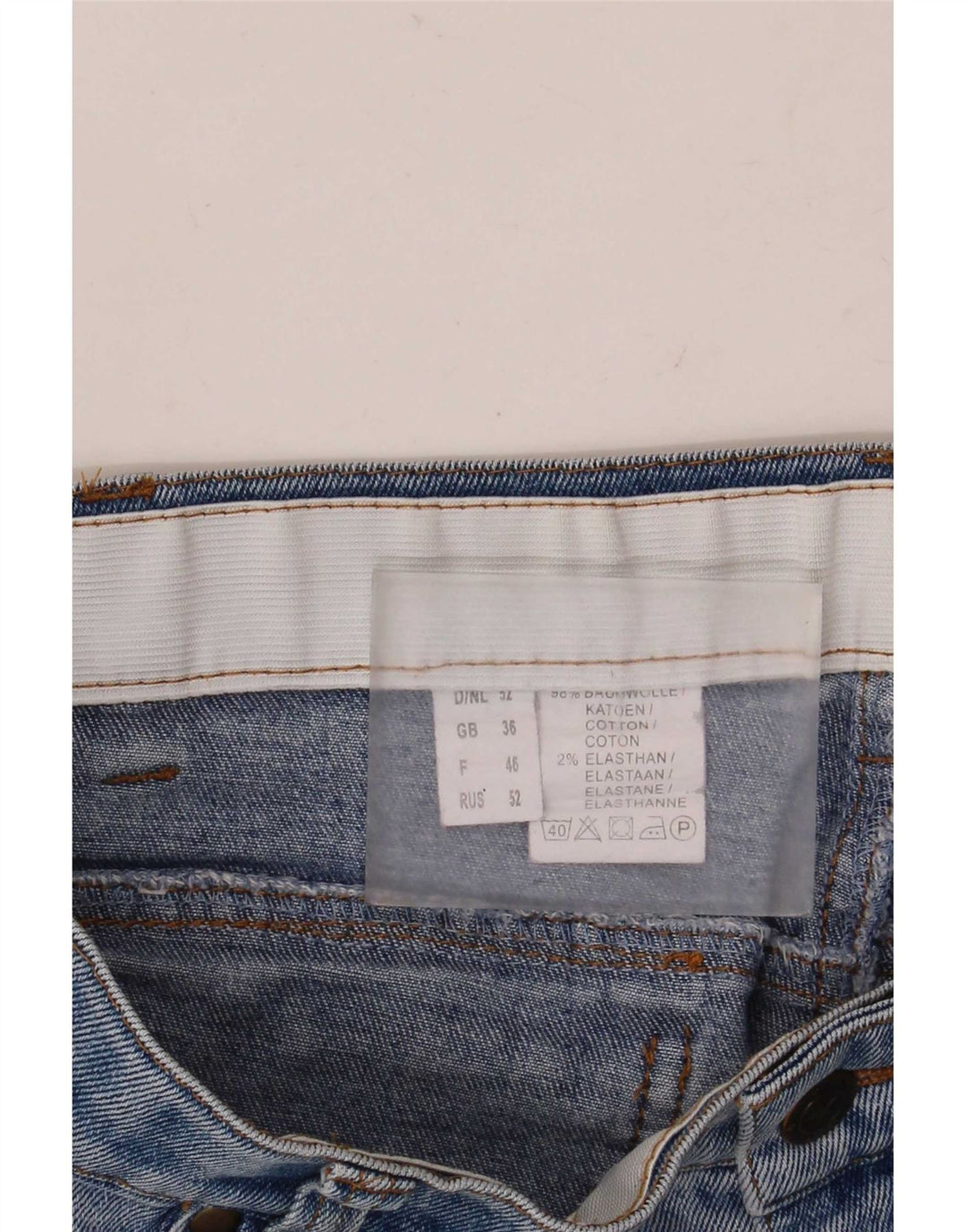 Vintage Mens Straight Jeans W36 L32 Blue Cotton