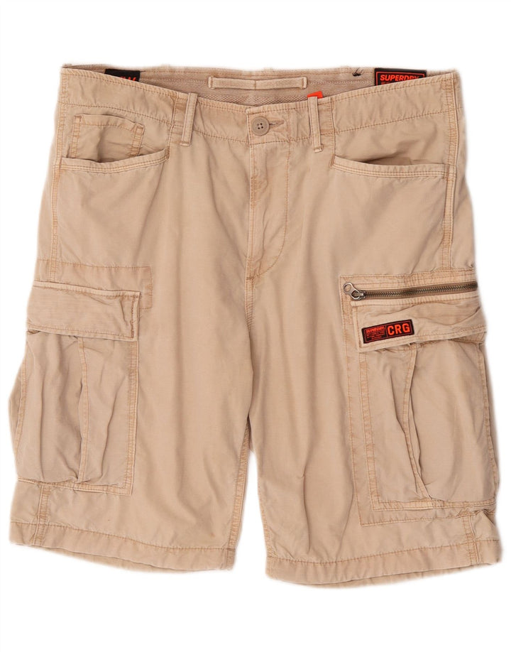 Pantaloncini cargo da uomo Superdry W34 Large Beige Cotton