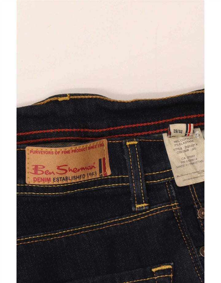 Ben Sherman Dame Bootcut Jeans W28 L32 Marineblå Bomuld