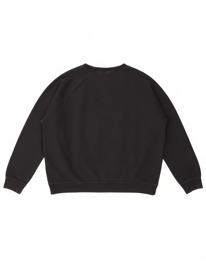 NIKE Womens Oversized Sweatshirt Jumper UK 16 Large Black Cotton