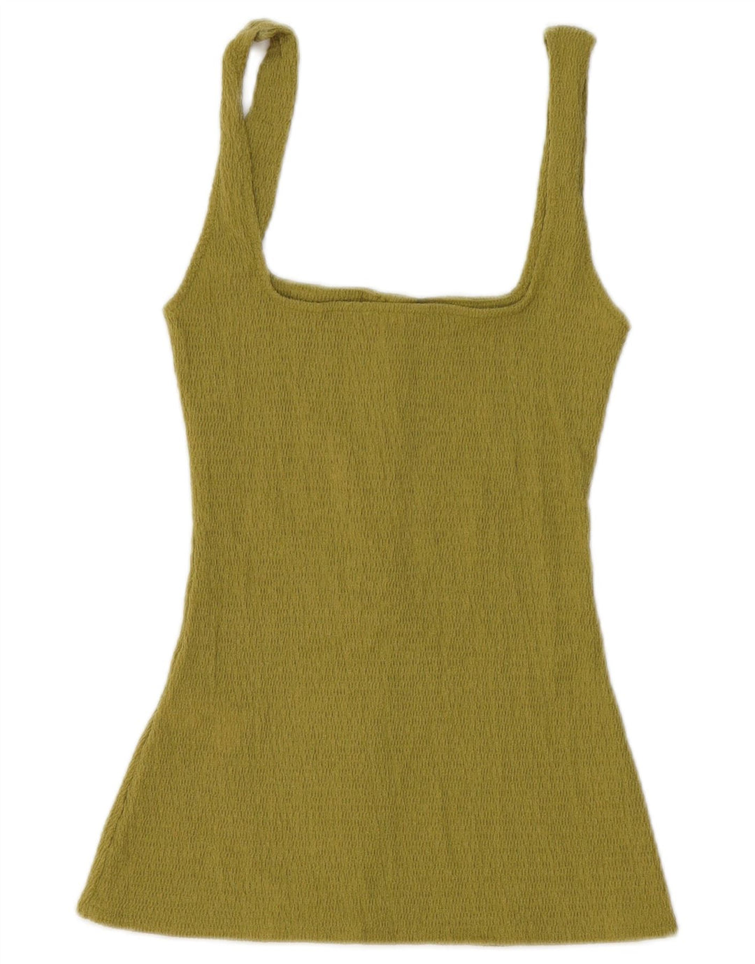 Zara Womens Vest Top UK 12 Medium Green Polyester