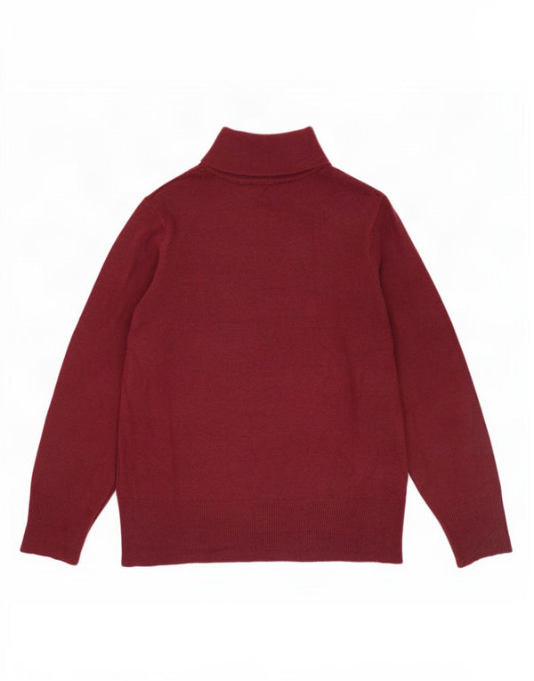Maglione maglione a collo alto da donna Marks & Spencer UK 20 2XL Acrilico bordeaux