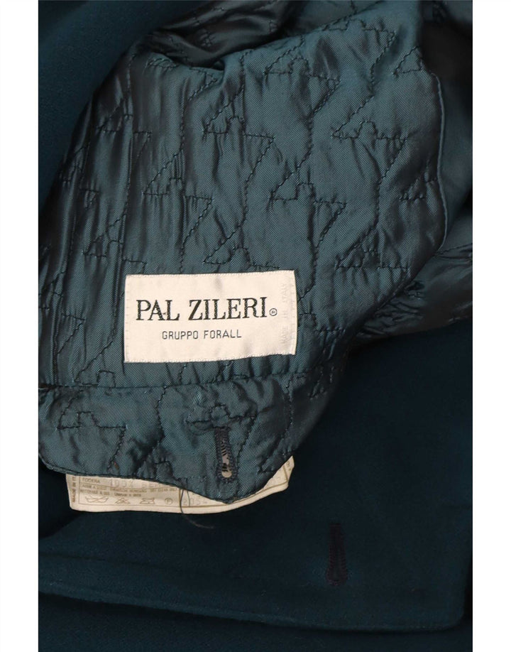Pal Zileri Mens Hooded Duffle Coat IT 52 XL Blue Wool
