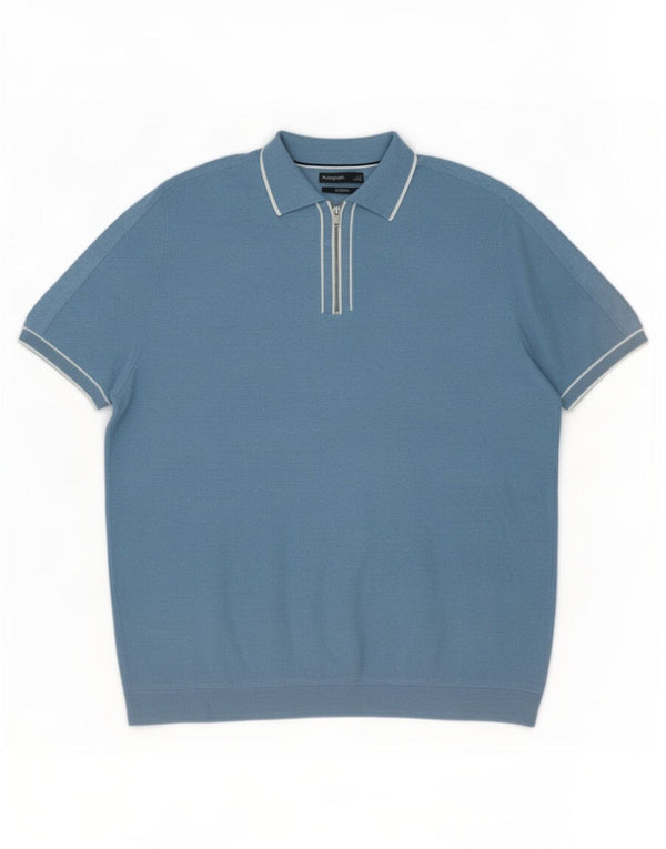 Camisa pólo autograph masculina da Marks & Spencer XL azul viscose