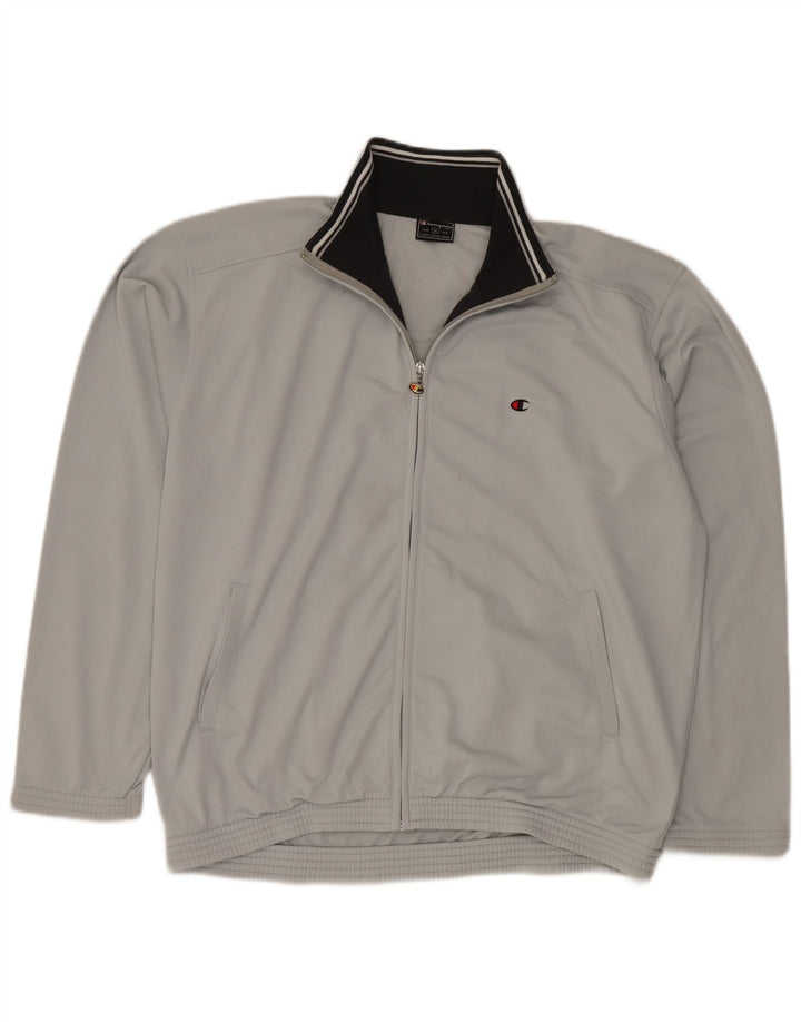 CHAMPION Mens Tracksuit Top Jacket XL Grey Polyester