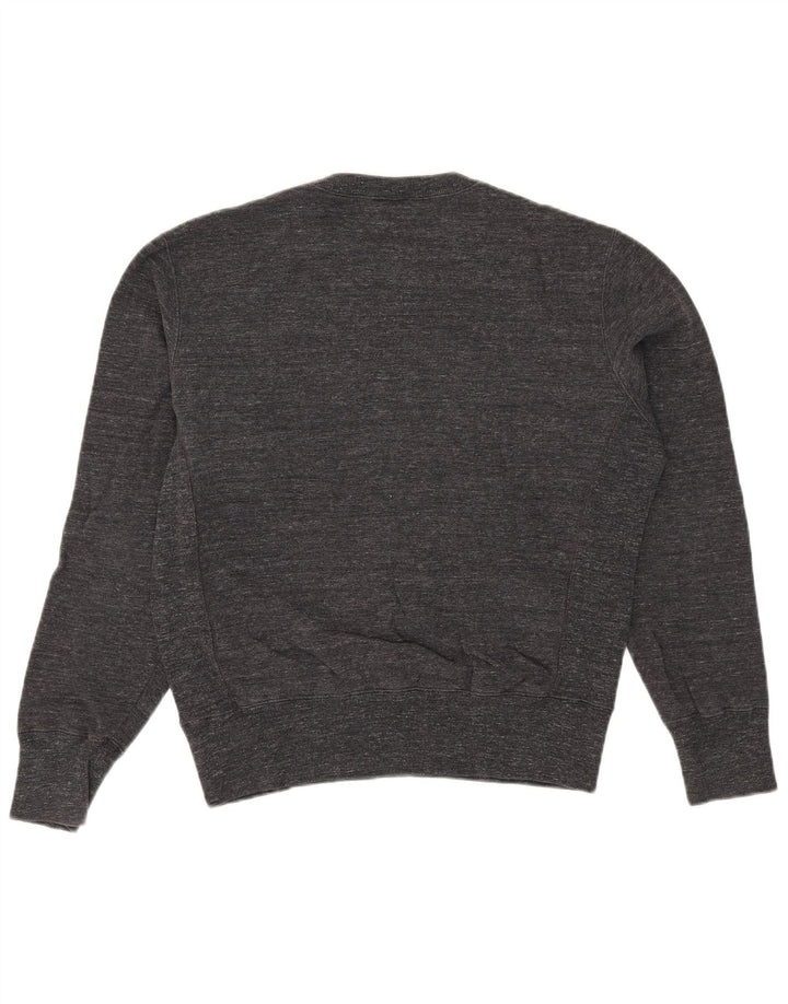 Champion Mens Crew Neck Jumper Sweater Medium Grey Flecked Cotton
