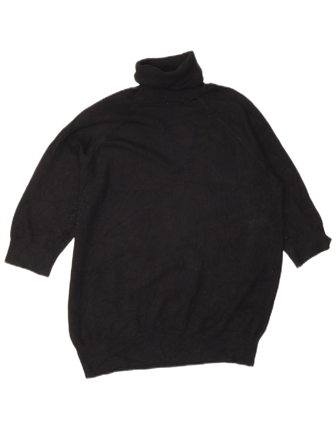 Zara Womens Roll Neck Jumper Sweater UK 14 Medium Black
