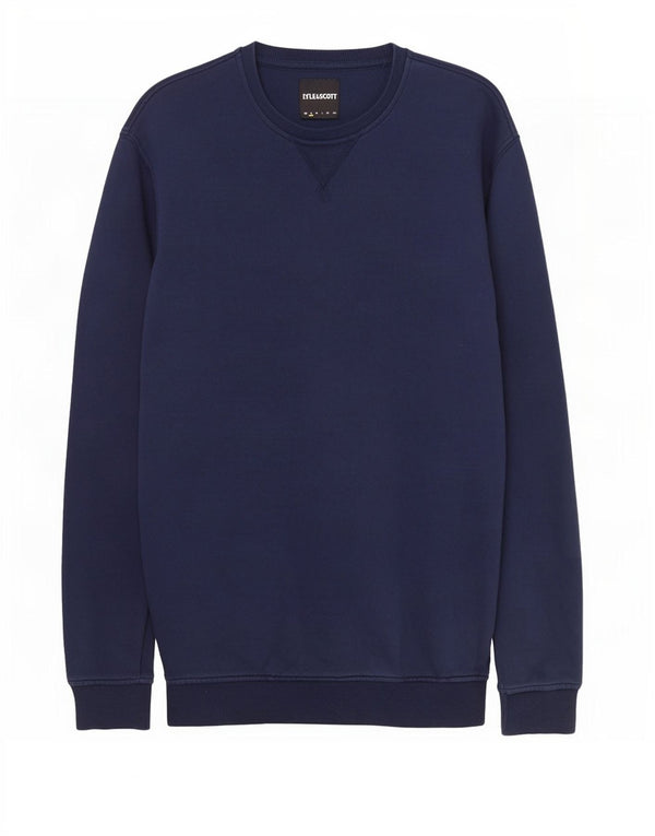 Lyle & Scott Felpa da uomo Maglione piccolo in cotone blu navy