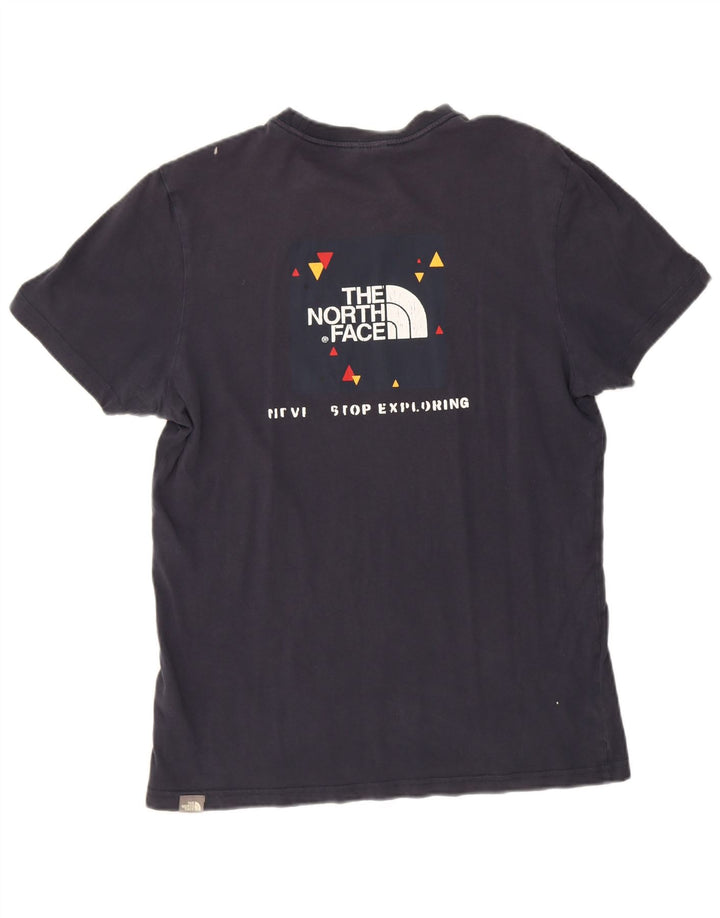 The North Face Mens Graphic T-Shirt Top Medium Navy Blue Cotton