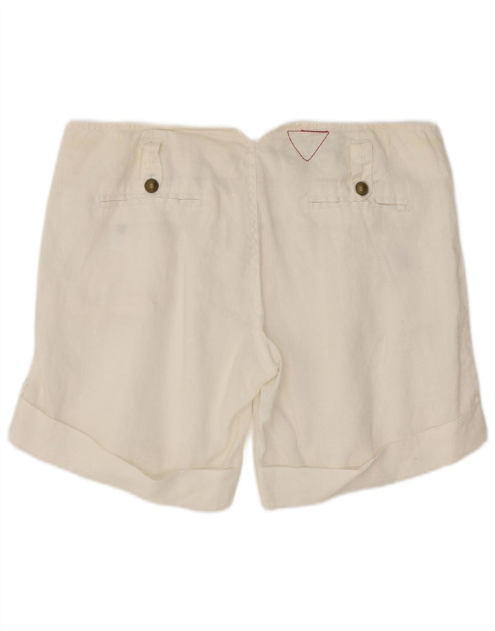 Guess Casual Shorts til kvinder W31 Medium White Ramie