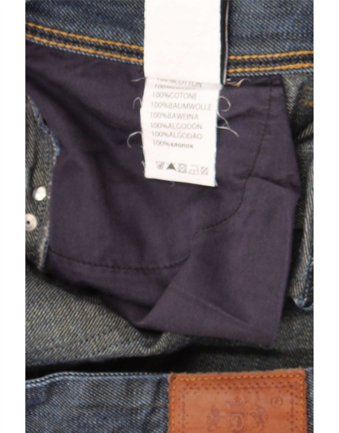 Datch Mens Straight Jeans W38 L33 Blue Cotton