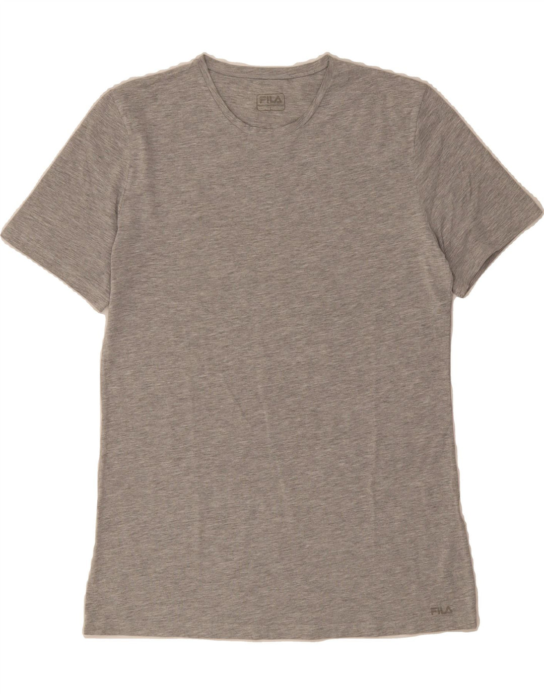 FILA Womens T-Shirt Top UK 14 Large Grey Flecked Vintage Fila and Second-Hand Fila from Messina Hembry 
