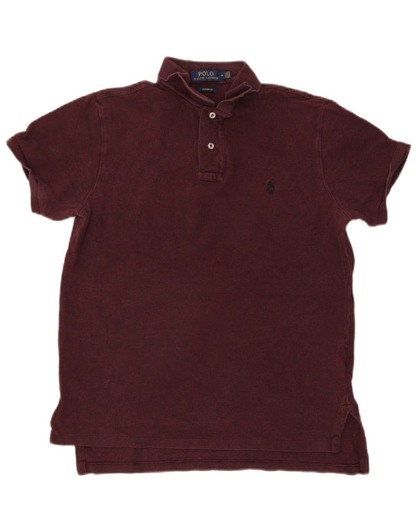 Polo Ralph Lauren Mens Custom Fit Shirt Medium Burgundy Cotton