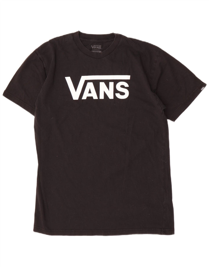 Vans Mens Classic Fit Graphic T-Shirt Top Medium Black Cotton